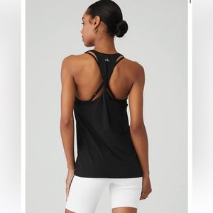 New Alo ALO yoga Don’t Get it Twisted yoga tank black size small